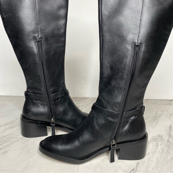 New! Linea Paolo Kamile Black Wide Calf Riding Boot 6M - Picture 7 of 15